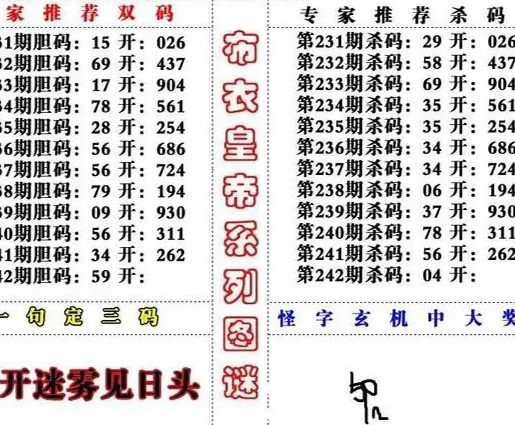 福彩3D字谜图谜第X期至第X期总汇解析（共十期回顾）